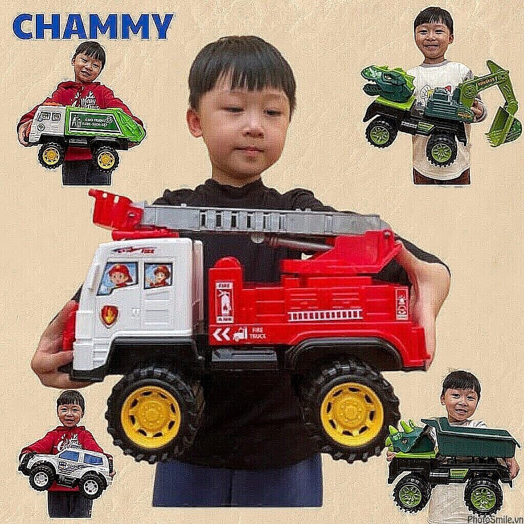 Xe ben, máy xúc khủng long, cứu thương, cứu hỏa, cần cẩu, bồn, cảnh sát police đồ chơi cho bé trai ô tô chở cát