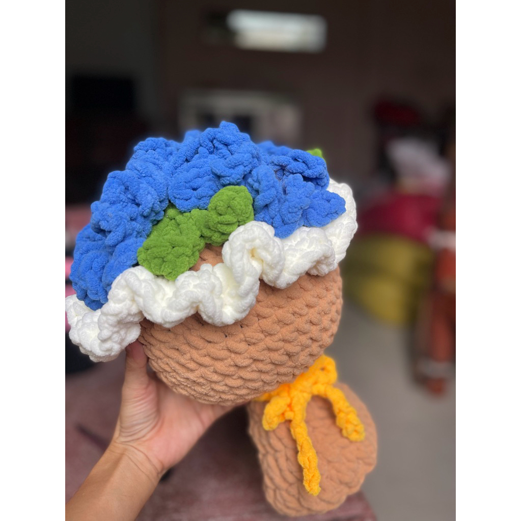Quà tặng bó hoa len nhung đũa handmade sản phẩm thủ công bó hoa mini #handmade