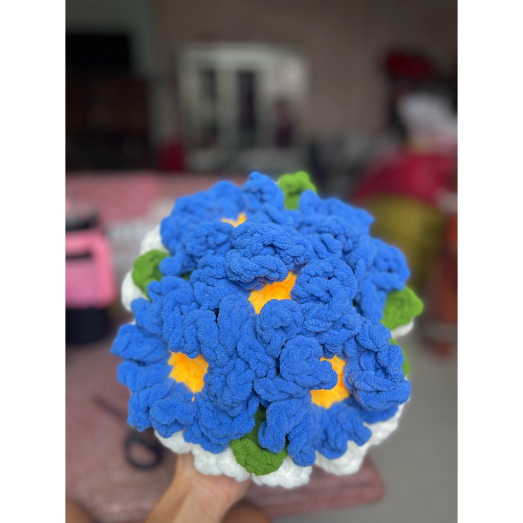 Quà tặng bó hoa len nhung đũa handmade sản phẩm thủ công bó hoa mini #handmade