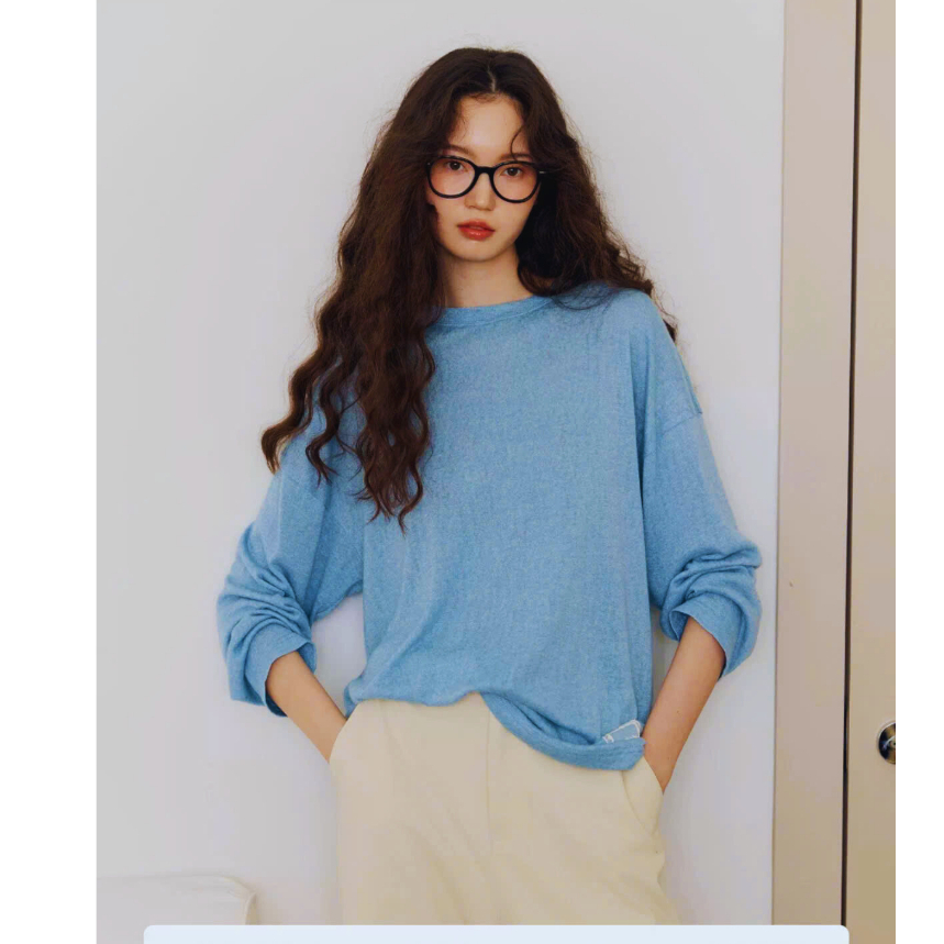 Áo thun nữ tay dài gam màu xanh Biển in hình dể thương JULYFASHION, Áo dài tay nữ chất xượt màu sáng mặc đẹp