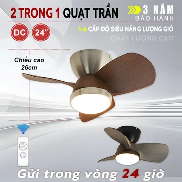 【COD】GOGEOUS Quạt trần sự đơn giản của Bắc Âu Quạt trần 3 cánh 3 màu quạt trần đèn