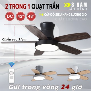 【COD】Quạt trần Gogeous 48 inch có điều khiển từ xa đèn quạt trần giá tốt phòng khách/phòng làm việc
