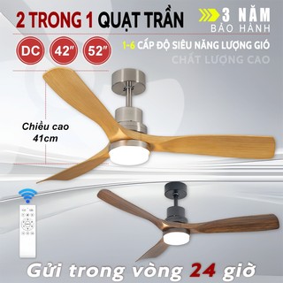 【COD】Gogeous quạt trần phòng khách DC cao cấp quạt trần 3 cánh trang trí