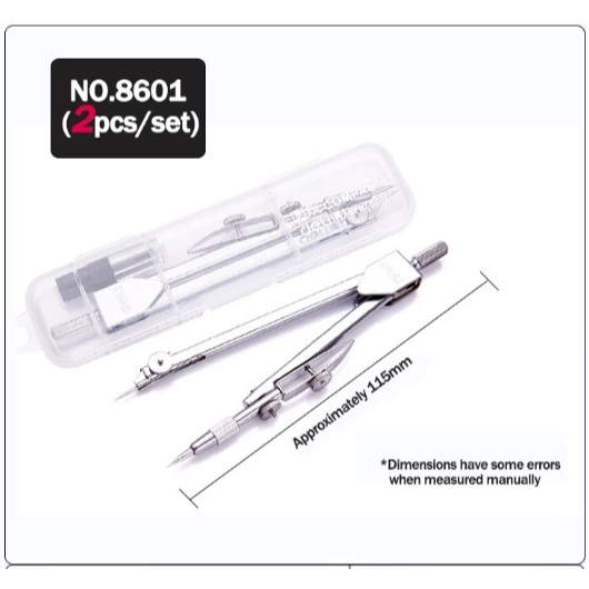 Bộ La Bàn Vẽ Hình Học Lõi Chì Hình Học Bằng Thép Không Gỉ Độ Chính Xác Cao Đa Năng 8600 / 8601