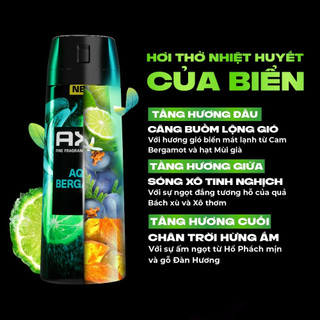 [DEAL SỐC] Combo 2 Xịt thơm nước hoa cao cấp AXE 135ml, Fine Fragrance mist lưu hương tinh tế và khử mùi lên tới 72h