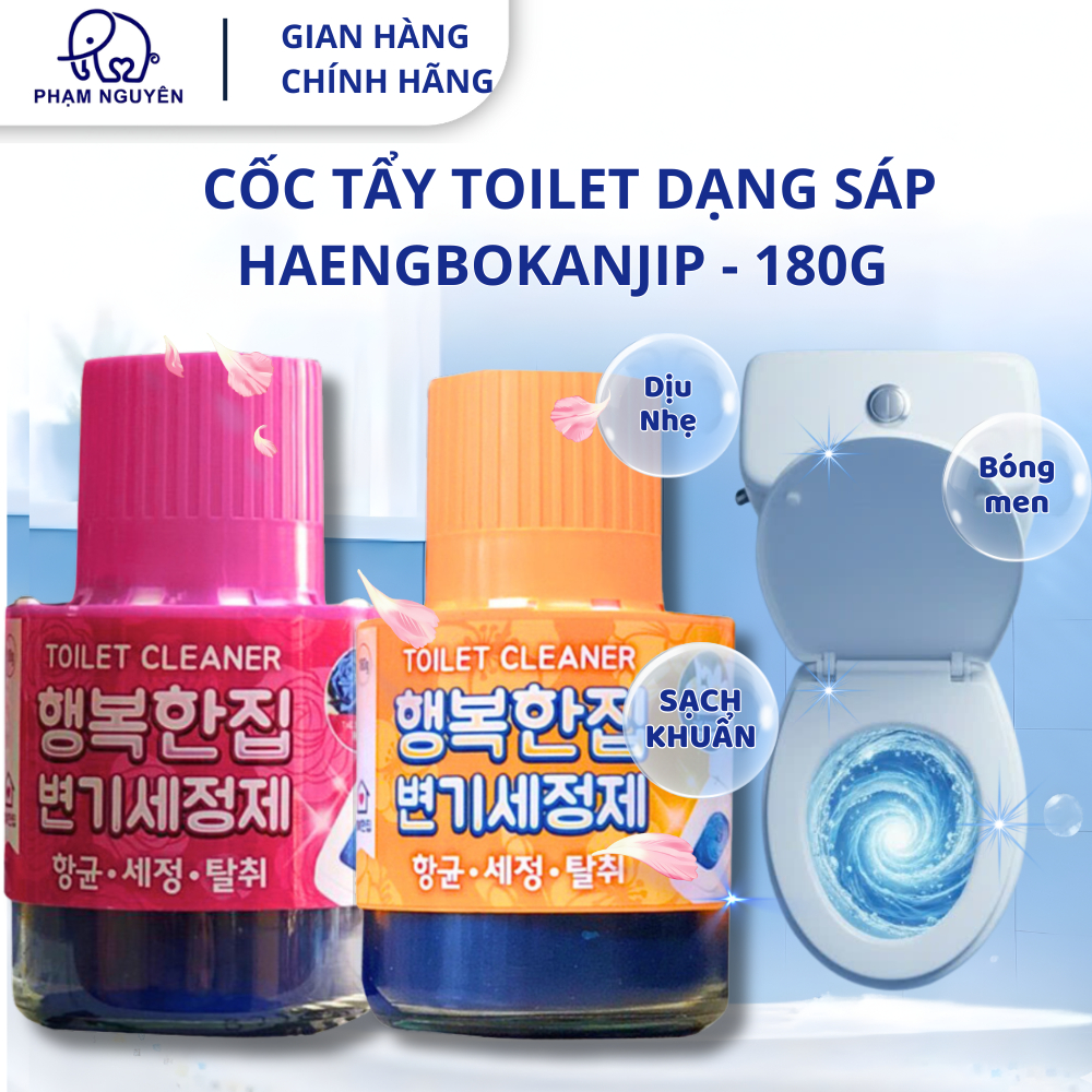[CHUẨN HÀN] CHAI THẢ BỒN CẦU HAENGBOKANJIP 180G - TẨY SẠCH, KHỬ MÙI TỰ ĐỘNG