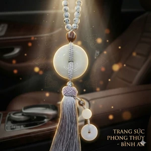 Dây Treo Ô Tô Cao Cấp Chất Liệu Đá Tự Nhiên Thái Lan Trang Trí Xe Hơi Bình An