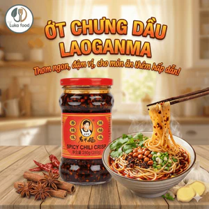 Sốt Ớt Chưng Dầu Laoganma Chính Hãng - Vị Gà/Heo/Bò Tàu Xì Thơm Cay Ăn Liền, Trộn Mì, Chấm Đồ Nướng Cực Ngon Luka Food
