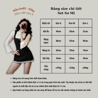 Set Áo Sơ Mi Tay Dài Phối Chân Váy Viền Bèo Chấm Bi Set Đồ Nữ Dễ Thương Sang Chảnh Đi Chơi by 247Store