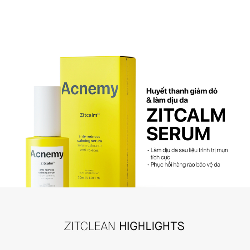 Huyết Thanh Giảm Đỏ, Làm Dịu Phục Hồi Da Mụn Acnemy Zitcalm Anti Redness Calming Serum 30ml