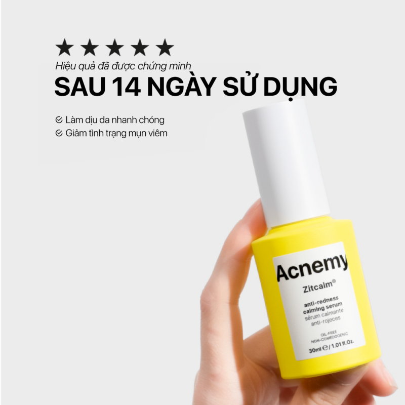 Huyết Thanh Giảm Đỏ, Làm Dịu Phục Hồi Da Mụn Acnemy Zitcalm Anti Redness Calming Serum 30ml