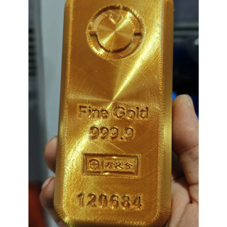 Mô hình cục vàng Delta Force  14,5x6,7 bằng nhựa màu vàng gold