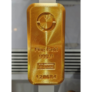 Mô hình cục vàng Delta Force  14,5x6,7 bằng nhựa màu vàng gold