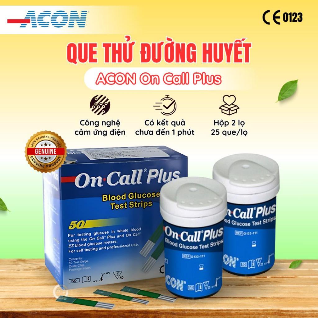 Que thử đường huyết ACON On Call Plus hộp 25 - 50 que
