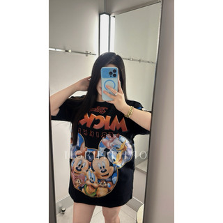 [ẢNH CHÍNH CHỦ ] Áo Phông Mickey Blue Disney Cotton 100% Thái Hình In Full 2 Mặt