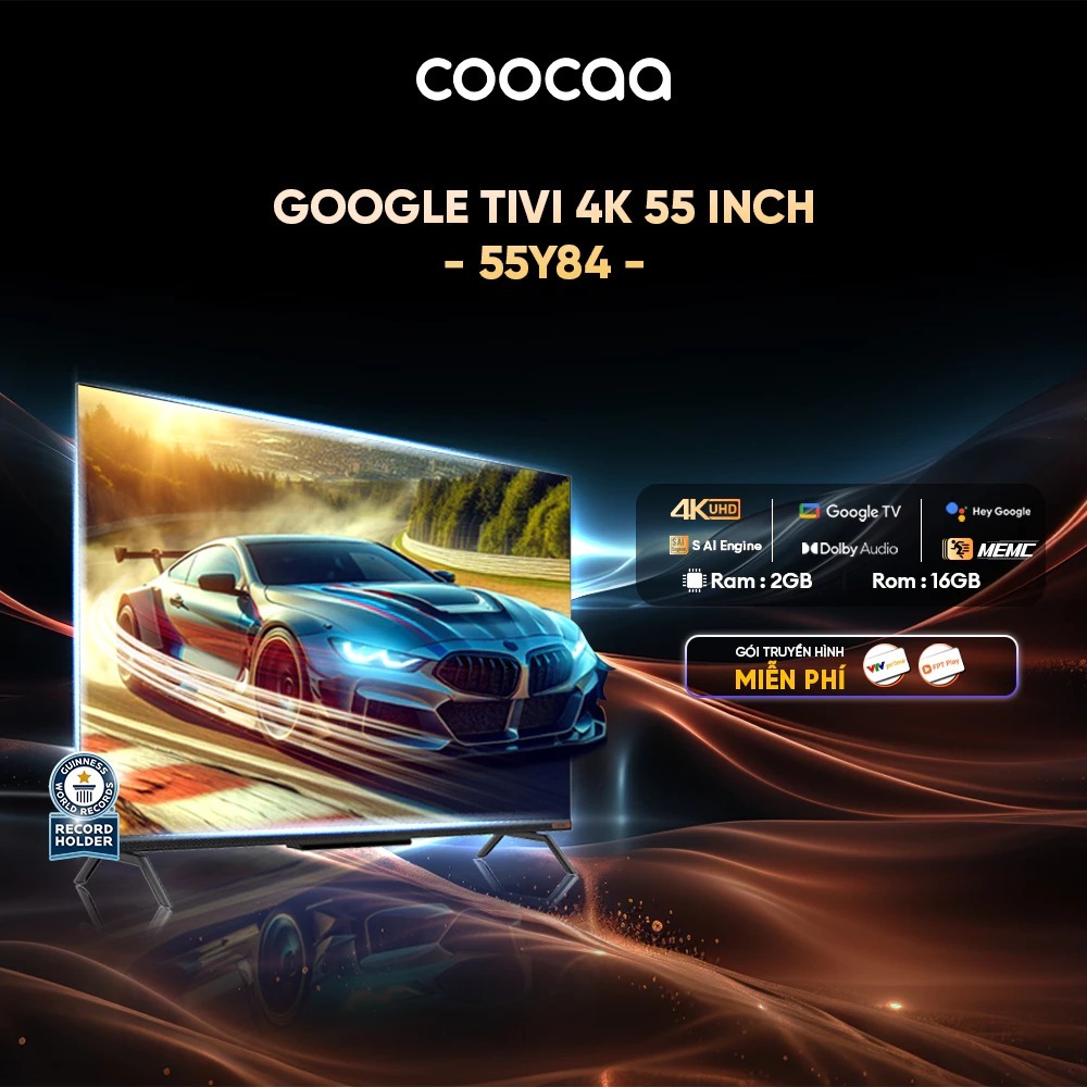 Google Tivi Coocaa 4K 55 inch 55Y84