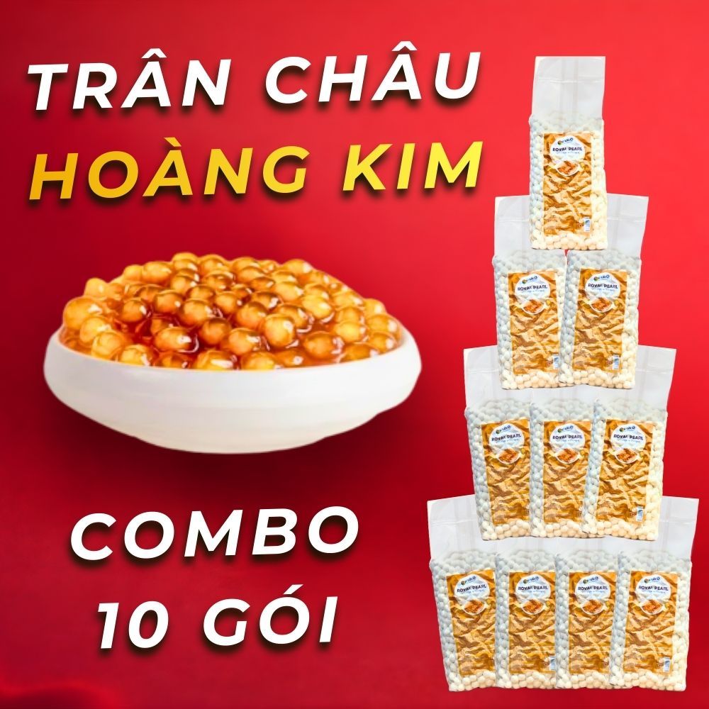 [COMBO TIẾT KIỆM SHIP] 10 Gói Trân Châu Hoàng Kim Krub.O 1kg - Giải Pháp Tối Ưu Cho Chủ Quán, Topping Dẻo Mềm Óng Ánh