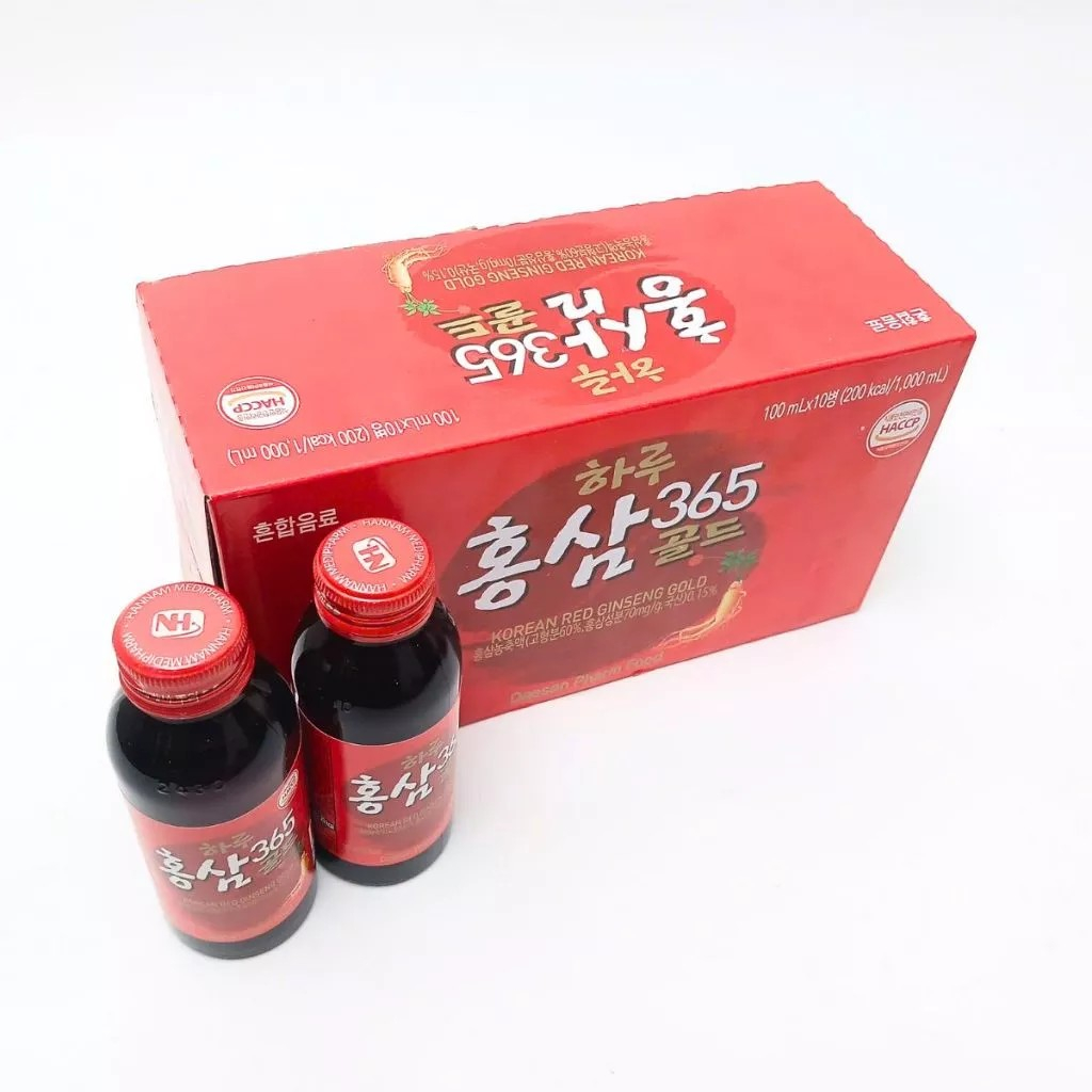 Nước Hồng Sâm Gold 365 DAESAN (100ml x 10 chai) - Thúy Sâm Yến Cộng Hòa