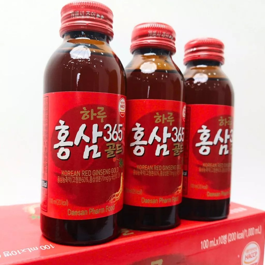 Nước Hồng Sâm Gold 365 DAESAN (100ml x 10 chai) - Thúy Sâm Yến Cộng Hòa