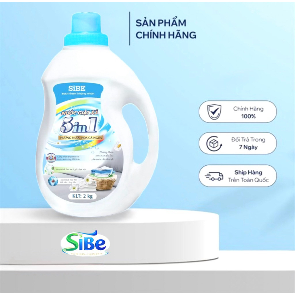 NƯỚC GIẶT XẢ SIBE sạch thơm giữ màu sợi vải hàng chính hãng