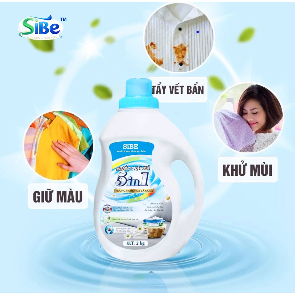 8 lít Nước giặt SiBE áo quần thơm tho