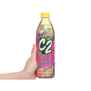 Thùng 24 chai trà xanh C2 ổi hồng chanh dây 455ml