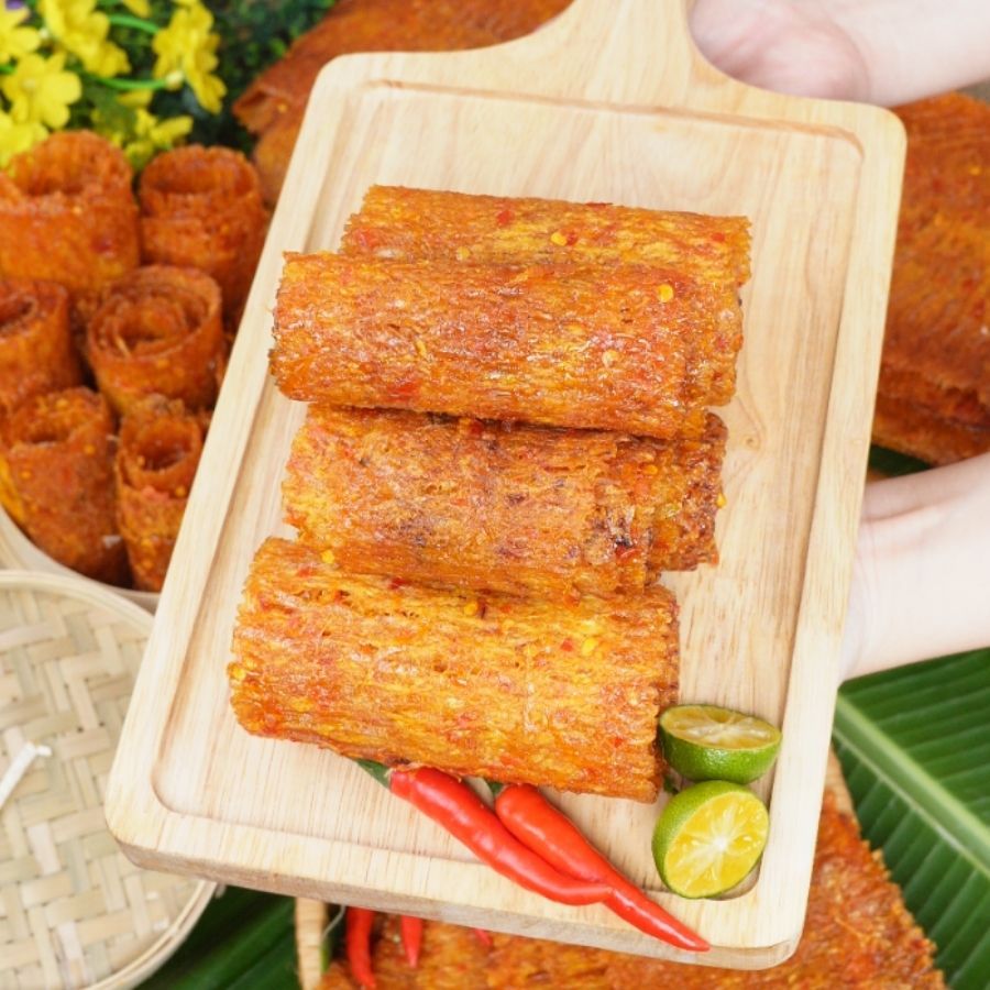 Mực cán gù sốt tắc Tasty Food - Hũ vuông 500g