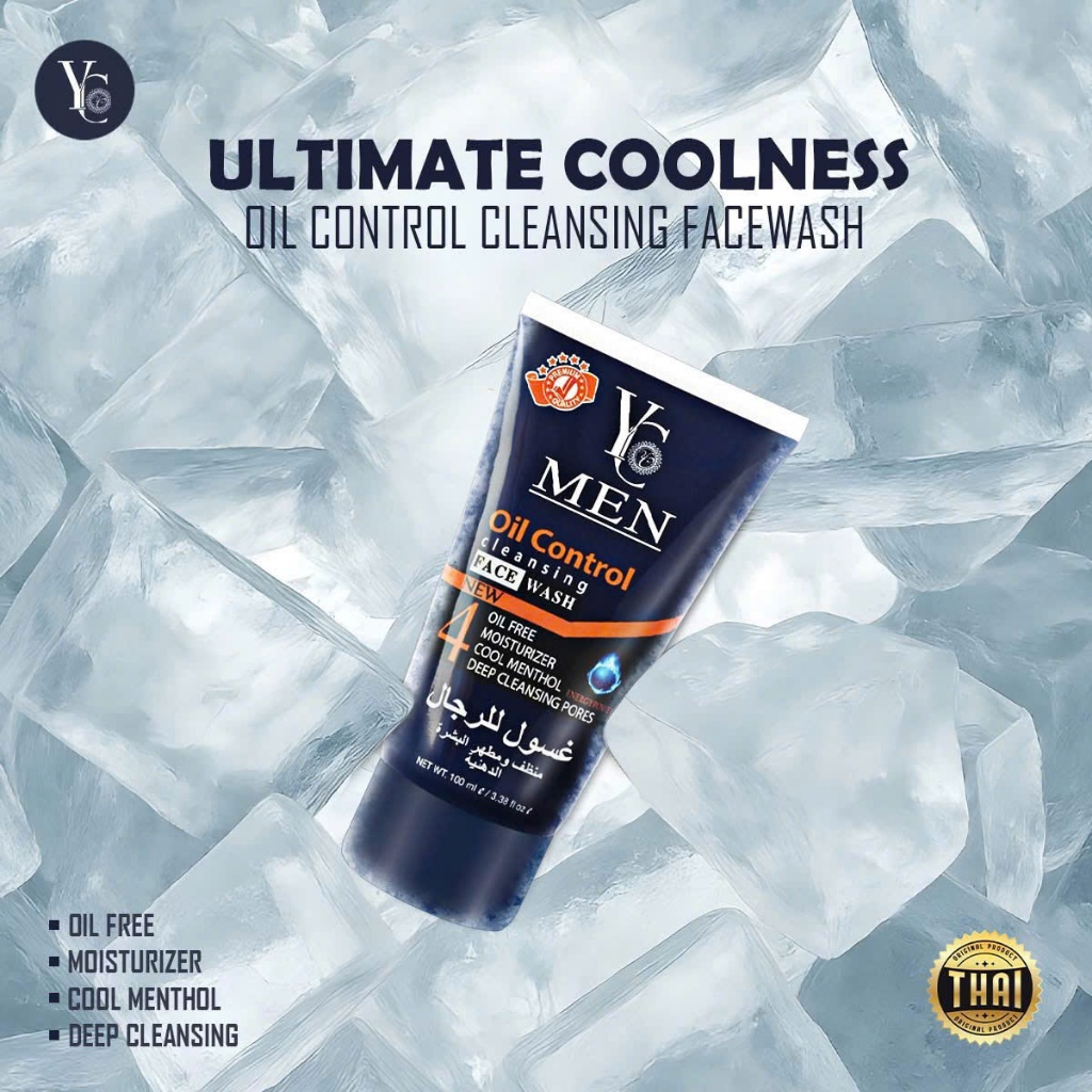 Sữa Rửa Mặt Nam Thái Lan YC Oil Control 100ml – Kiểm Soát Nhờn, Mát Lạnh Menthol, Làm Sạch Sâu