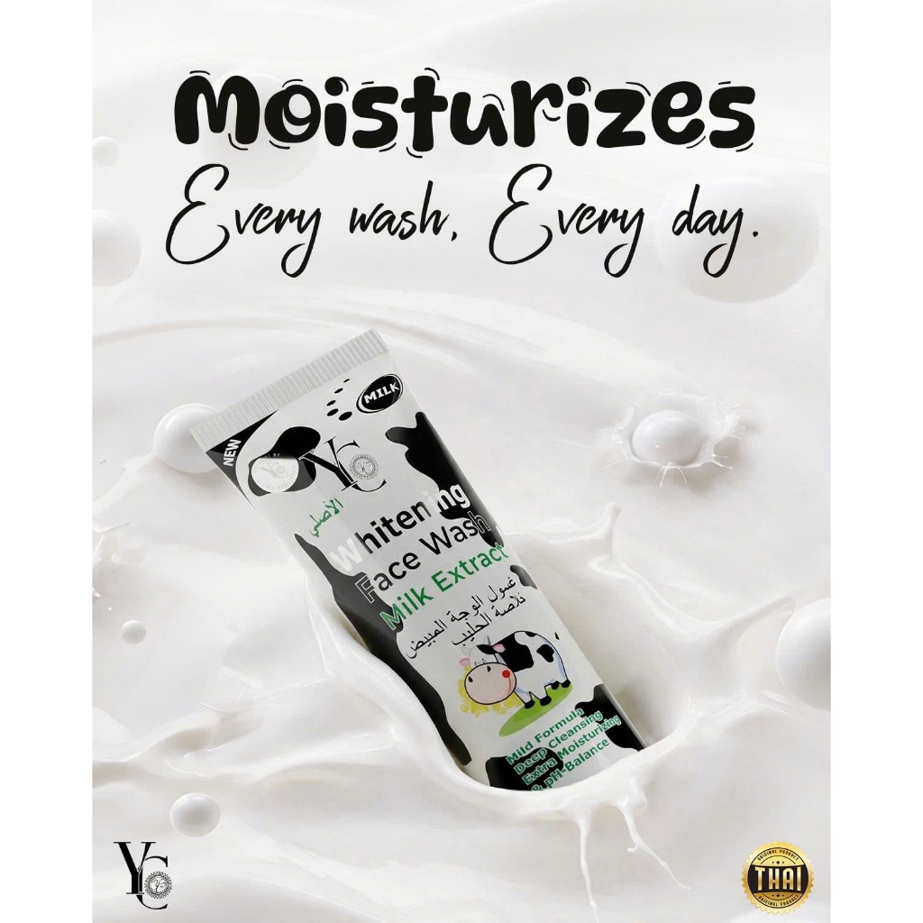 Sữa Rửa Mặt Dưỡng Da YC Milk100ml–Chiết Xuất Sữa Bò Làm Sạch Dịu Nhẹ,Dưỡng Ẩm&Cân Bằng pH