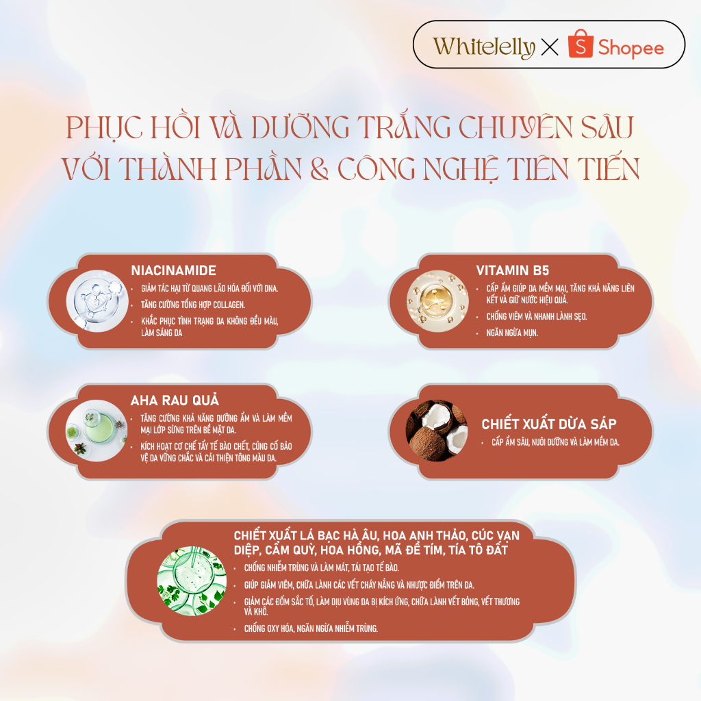 Kem Body Dừa Sáp WhiteJelly Dưỡng Trắng Da Sáng Da Chuyên Sâu 210ml Phục Hồi, Cấp Ẩm, Mịn Da