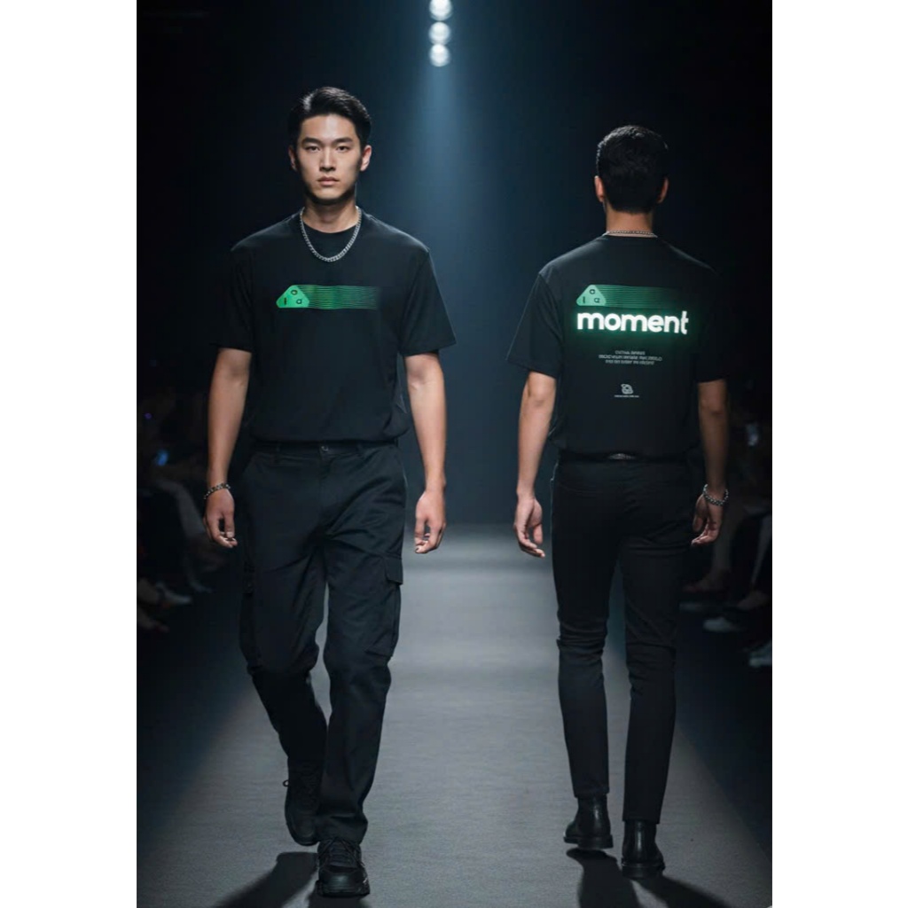 Áo thun Stee Cổ tròn Chữ PHẢN QUANG MOMENT Localbrand ICVCVNI Unisex Cotton