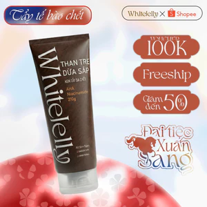 Kem Tẩy Tế Bào Chết Body Than Tre Dừa Sáp WhiteJelly 210g Làm Da Sáng Mịn, Đều Màu Hơn