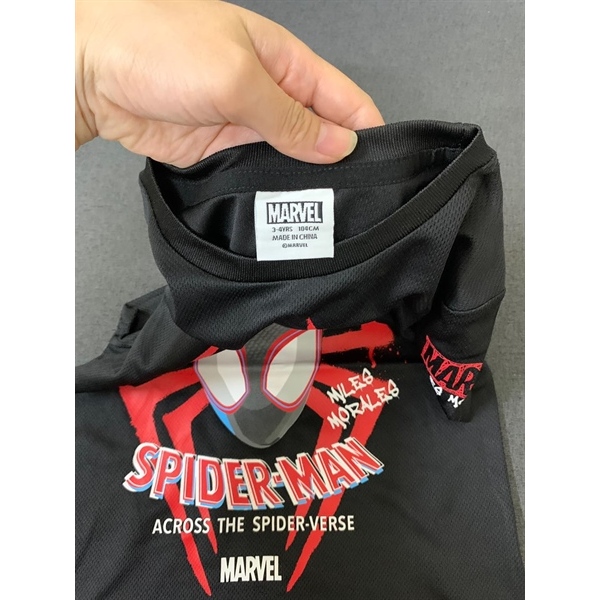 Áo Phông Thể Thao Bé Trai Spider-man Thun Lưới Thoáng Mát, Siêu Anh Hùng Cá Tính