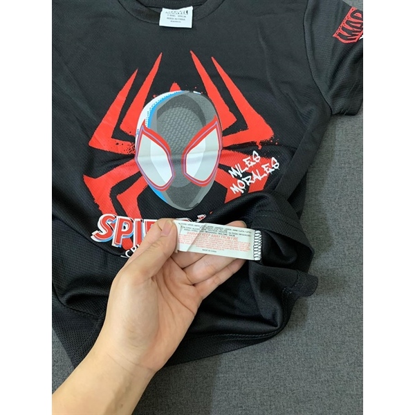 Áo Phông Thể Thao Bé Trai Spider-man Thun Lưới Thoáng Mát, Siêu Anh Hùng Cá Tính