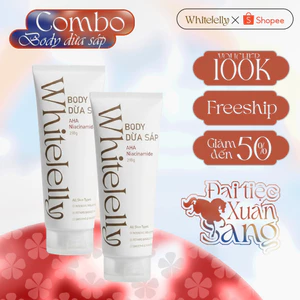 Combo 2 Kem Body Dừa Sáp WhiteJelly Dưỡng Trắng Da Sáng Da Chuyên Sâu 210ml Phục Hồi, Cấp Ẩm, Mịn Da