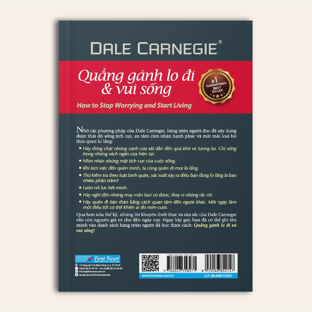 Sách - Quẳng Gánh Lo Đi & Vui Sống (Bìa Mềm) -  Dale Carnegie