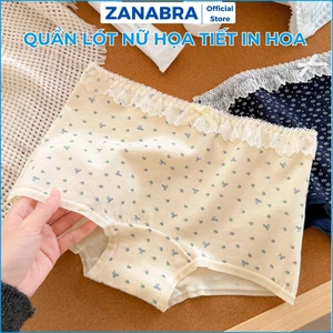Quần Boxer Nữ Cotton Viền Ren Quyến Rũ, Quần Lót Nữ Cạp Cao Ôm Dáng Không Lộ Viền ZANABRA L5522