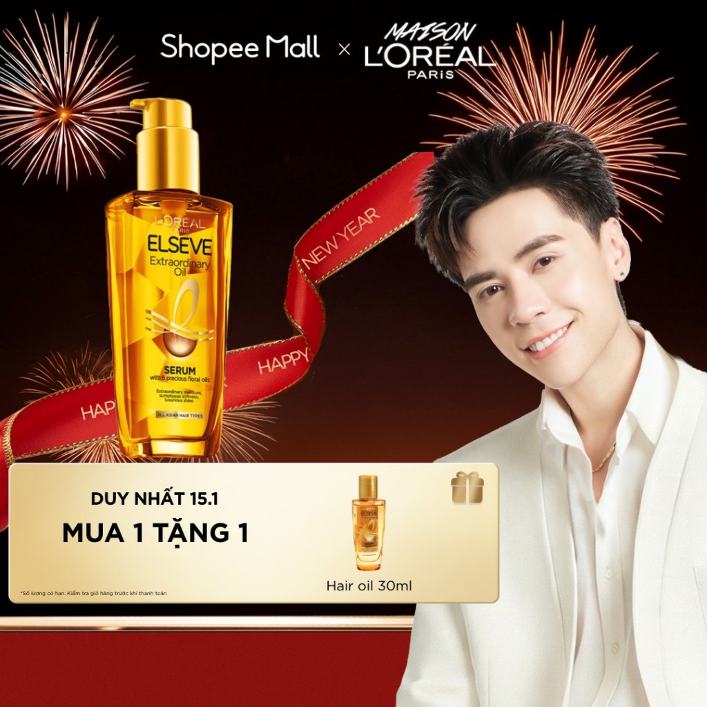 Dầu dưỡng tóc chiết xuất tinh dầu hoa tự nhiên L'Oreal Paris Elseve Extraordinary Oil Ultra Nourishing 100ml