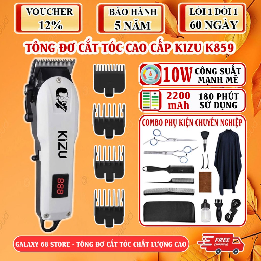 Tông Đơ Cắt Tóc Kizu K859 Chính Hãng, Tăng Đơ Cắt Tóc Nam Cao Cấp, Lưỡi ...