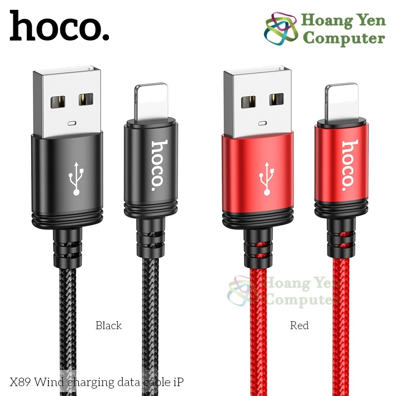 Cáp Sạc Nhanh Hoco X89 Dây Bện Chống Đứt 1M Nhiều Phân Loại - BH 6 Tháng - Hoàng Yến Computer