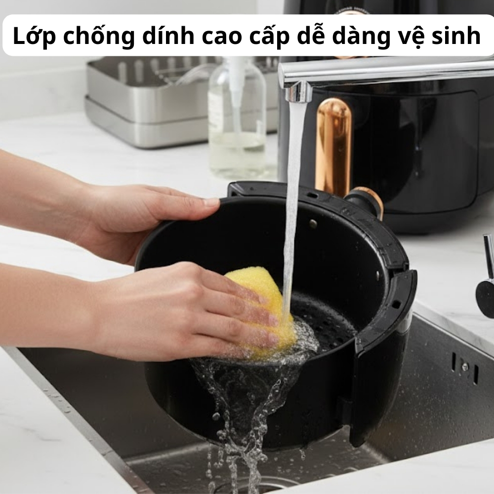 [BH 1NĂM] Nồi Chiên Không Dầu Silver Criest  Dung Tích 6L Công Nghệ Chiên 360 độ  - Bảo hành 1 năm