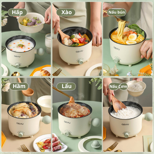 Nồi Lẩu Mini Đa Năng 2 Tầng Nấu, Hấp, Lẩu Tiện Dụng Cho Gia Đình