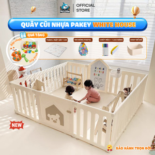 Quây Cũi Nhựa Cho Bé Pakey Mẫu Mới Cao Nhất 65cm, Quây Cũi Phong Cách Nhật Bản Dày Dặn Chắc Chắn White House