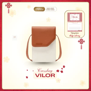 Túi Xách Đeo Chéo Vải Phối Da PU Nam Nữ VILOR Thời Trang Unisex Du Lịch Polyester Trượt Nước | M STUDIO