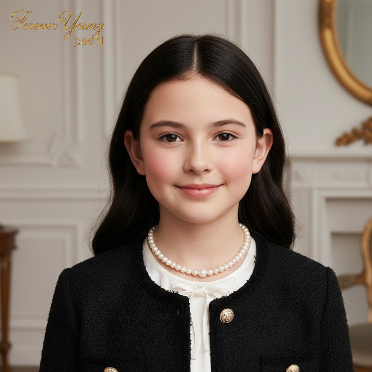 DC60 - Dây chuyền ngọc Trai thiên nhiên nuôi nước ngọt 6-7 li, chiều dài 37cm và 44cm - Forever Young
