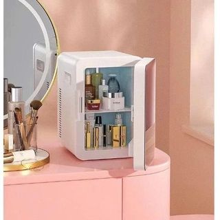 (Xả Kho) Tủ Lạnh Mini SAST 8L Nóng Lạnh 2 Chiều 12V Gia Đình 220V Đựng Mỹ Phẩm Nước Uống