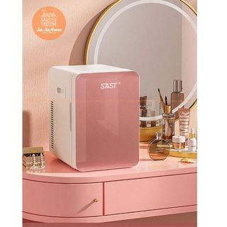(Xả Kho) Tủ Lạnh Mini SAST 8L Nóng Lạnh 2 Chiều 12V Gia Đình 220V Đựng Mỹ Phẩm Nước Uống