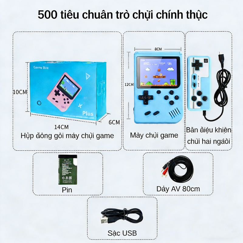 Trò chơi cầm tay Mini 500 trong 1 Máy chơi Game cổ điển di động dành cho người chơi cao cấp Trò chơi bé trai