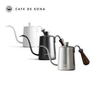 Volcano Ấm bình rót nước nóng pha cà phê bằng inox, cán gỗ Cafede Kona, ấm rót nước cổ ngỗng