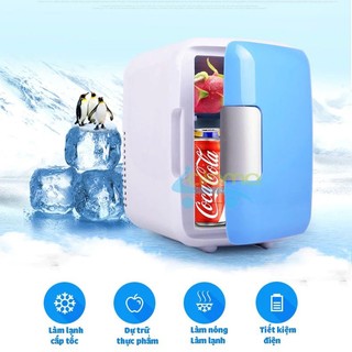 (Xả Kho) Tủ Lạnh Mini 4 Lít MarryCar MR-TL4L Siêu Bền 2 Chế Độ Nóng Lạnh Cho Gia Đình Và Trên Ô Tô